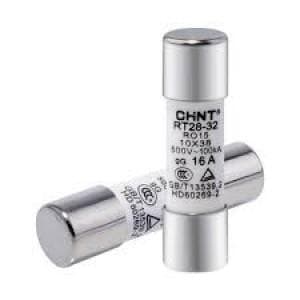 Fusible cilíndrico CHINT RT28-32 16A gG/gL · 10x38mm curva Gg/Gl 16A 500V 20kA (RT28-32-16A-GG/GL)