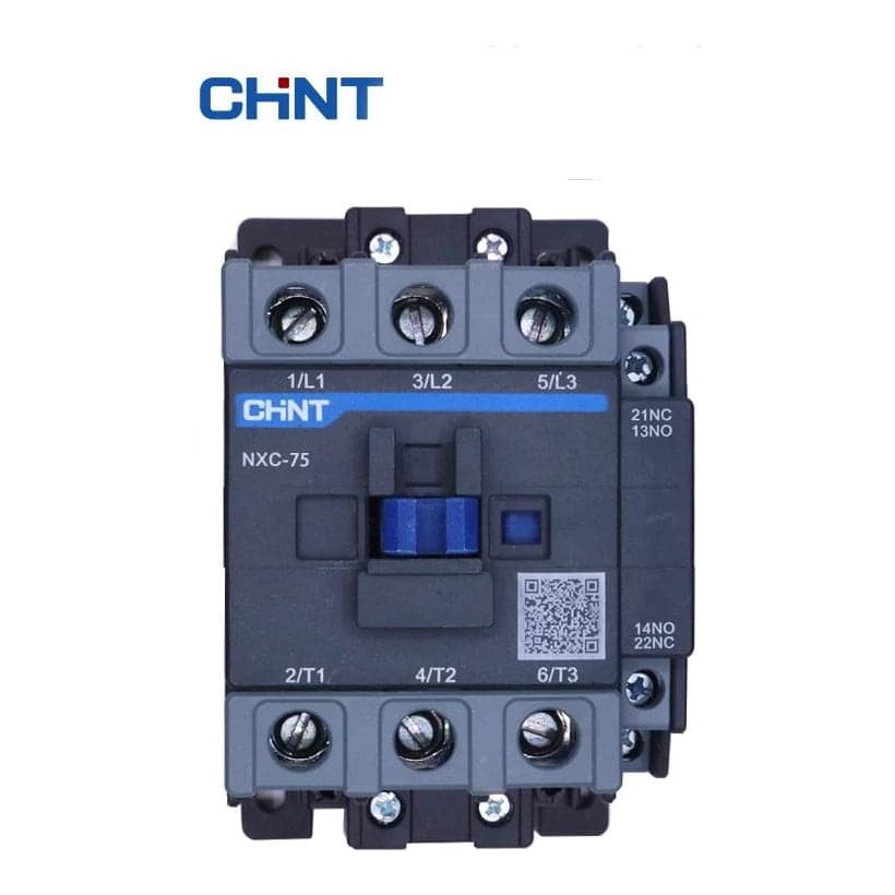 Contactor CHINT NXC-75 · 75A 220VAC 1NA+1NC negro