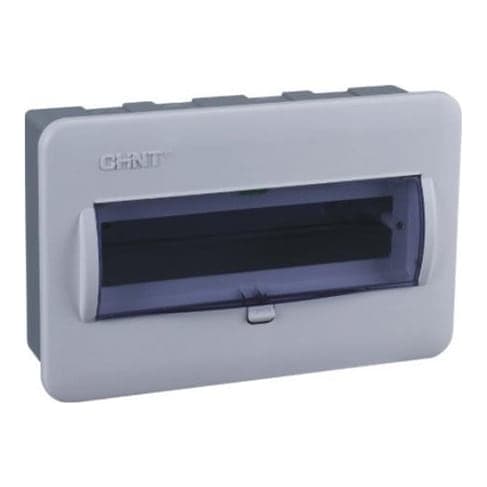 Imagen referencial de la serie: Tablero plástico empotrable con puerta fumé CHINT NX8-5 · 5 polos sin tierra IP30