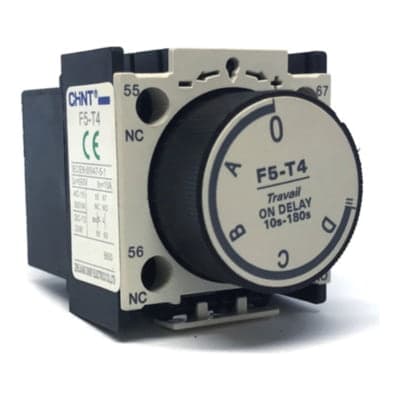Bloque temporizador neumático al trabajo CHINT F5-T4 · 10 - 180 seg