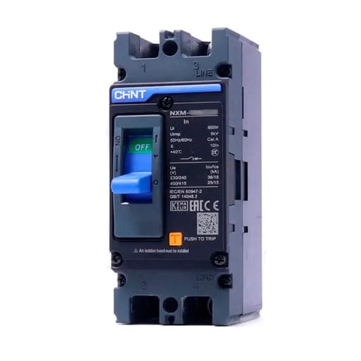 Imagen referencial de la serie: Interruptor de caja moldeada CHINT NXM-160S/2300 40A · 2P 40A (Fijo) 36kA/415V 25kA/440VAC (NXM-160S/2300-40A)