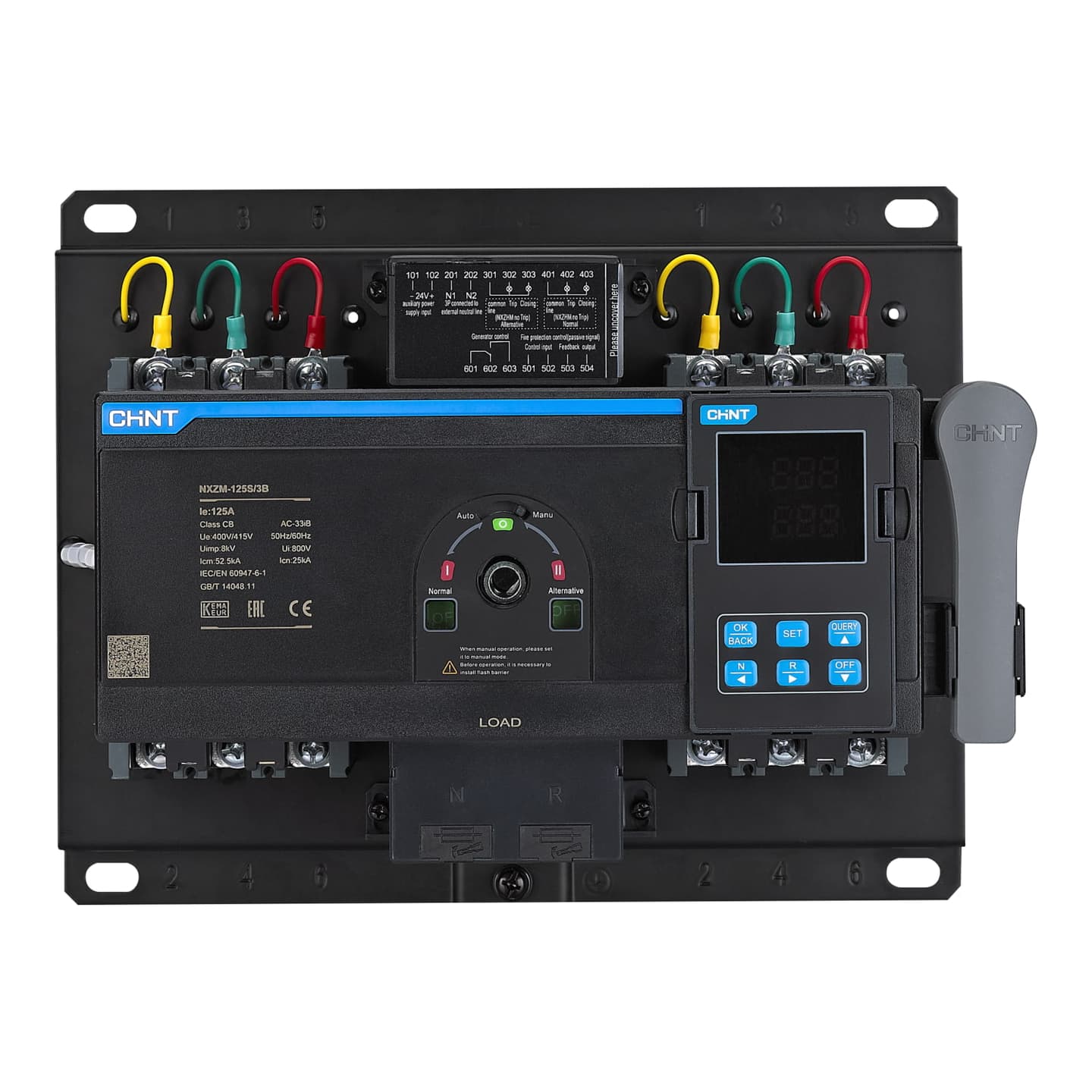 Imagen referencial de la serie: Sistema de transferencia automática CHINT NXZM-125S/3B · 3P 80A 25kA 220V (NXZM-125S/3B-80A-220V)
