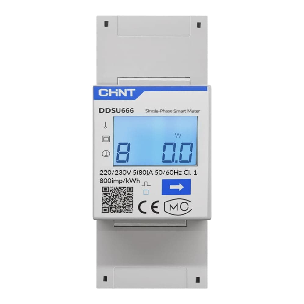 Medidor de energía monofásico CHINT DDSU666 · 220/230V 5(80)A Modbus RS485