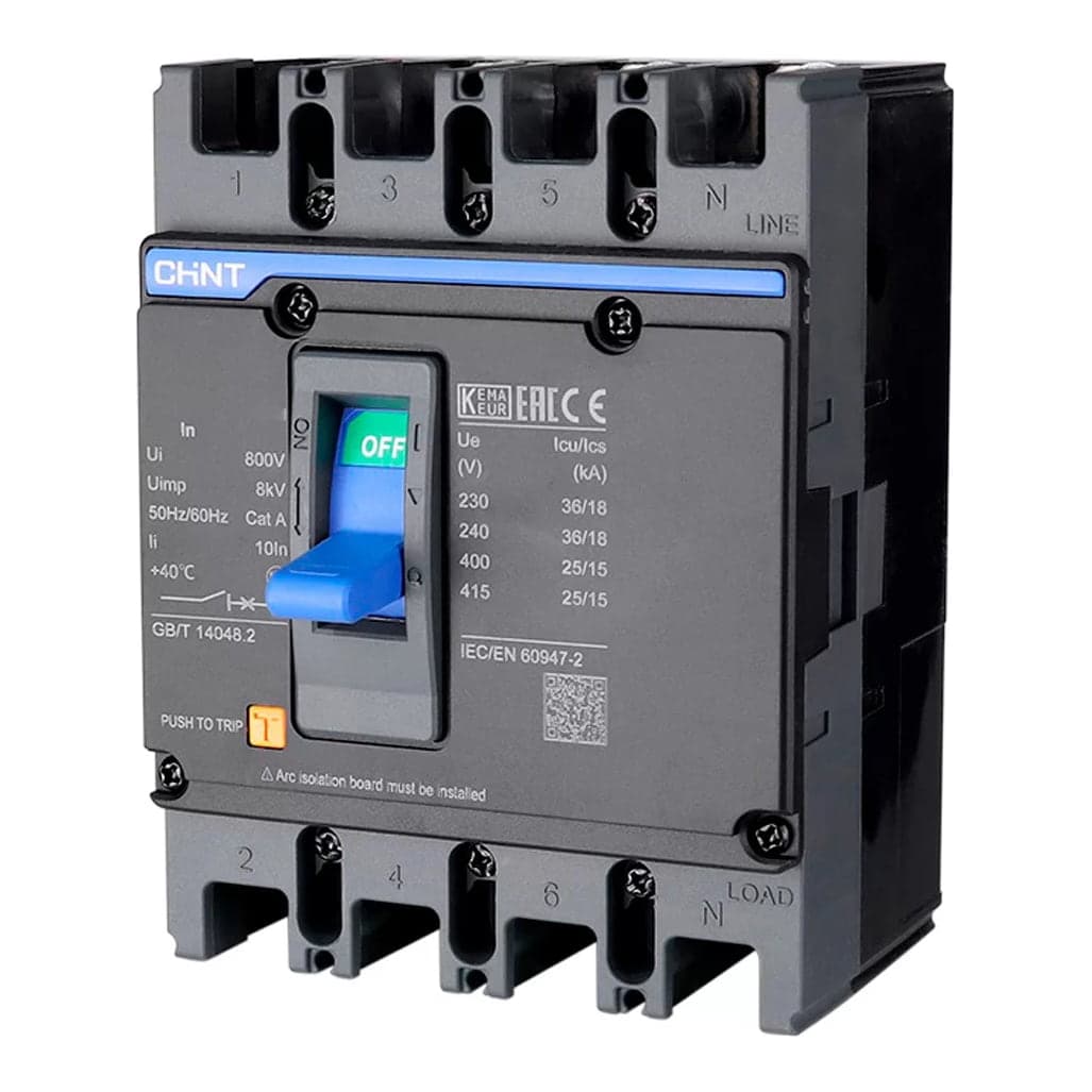 Imagen referencial de la serie: Interruptor de caja moldeada CHINT NXM-63S/4300B · 4P 32A (NXM-63S/4300B-32A)
