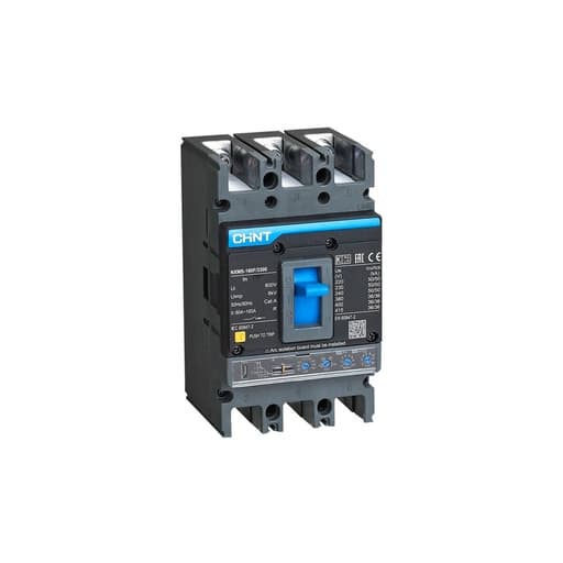 Imagen referencial de la serie: Interruptor de caja moldeada CHINT NXMS-160F/3300 100A · 3P nxms, regulación electrónica 0.5-1, tripolar 100A (NXMS-160F/3300-100A)