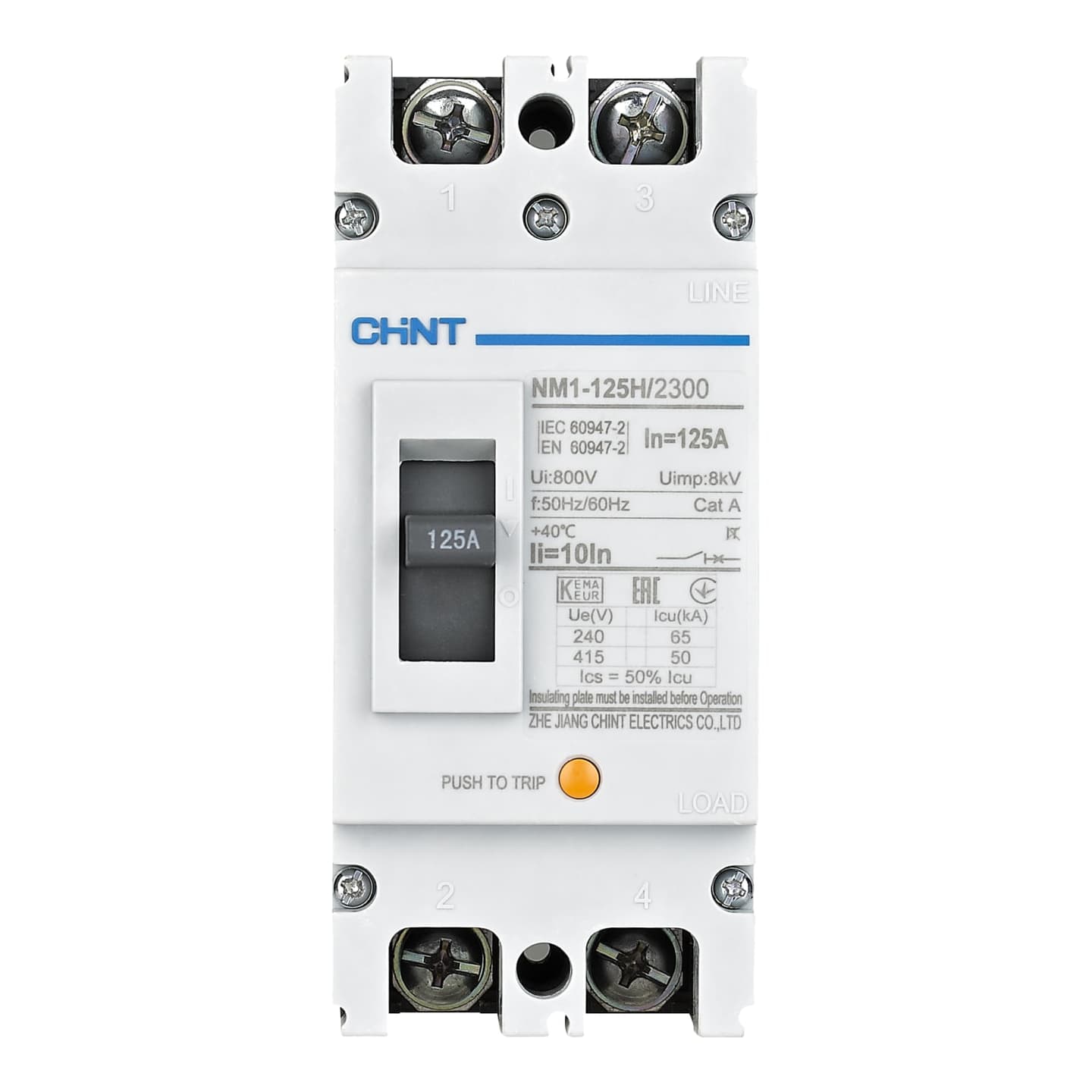 Imagen referencial de la serie: Interruptor de caja moldeada CHINT NM1-400H/3300 · 3P 400A 50kA 415V (NM1-400H/3300-400A)