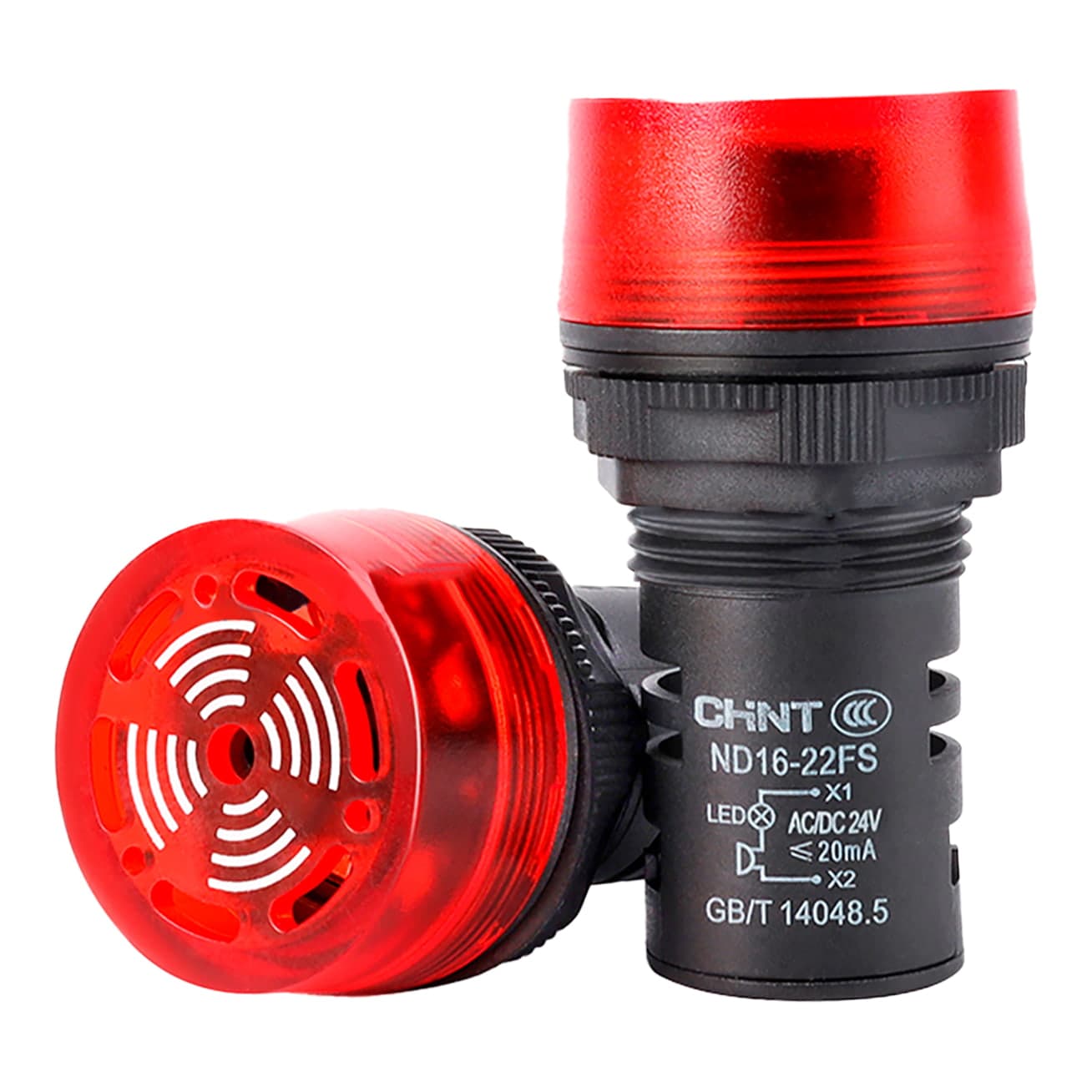 Piloto LED CHINT ND16-22FS · 220VAC rojo (ND16-22FS-220VAC)