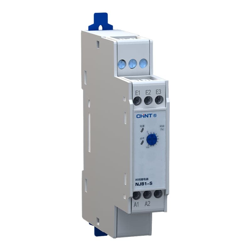Imagen referencial de la serie: Relé temporizador multifuncion tiempo retardado CHINT NJB1-S AC220V · 220V para riel DIN (NJB1-S-AC220V)