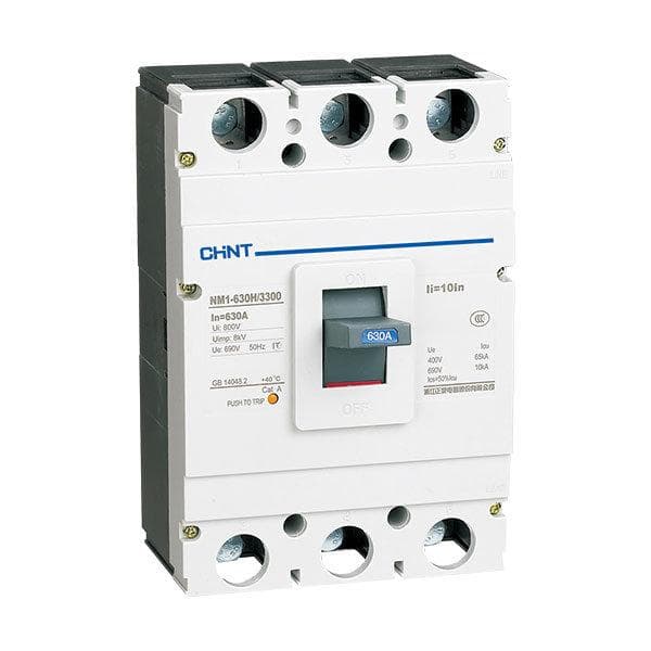 Interruptor de caja moldeada CHINT NM1-630H/3300 · 3P 630A 50kA 415V