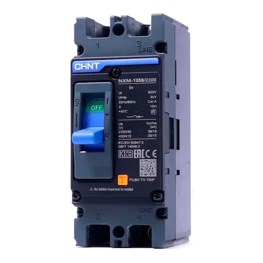 Imagen referencial de la serie: Interruptor de caja moldeada CHINT NXM-125S/2300 · 2P 100A negro (NXM-125S/2300-100A)