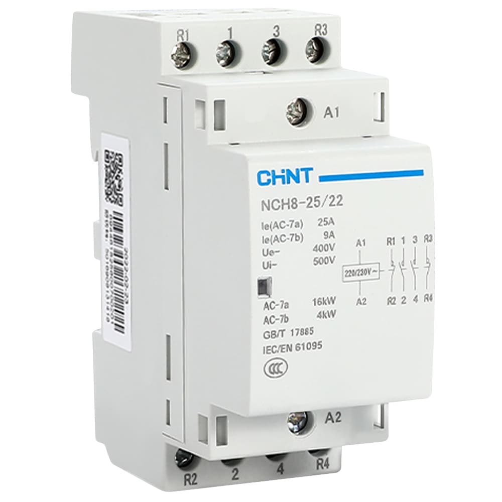 Contactor modular CHINT NCH8-25/22 · 25A 230V 2NA+2NC