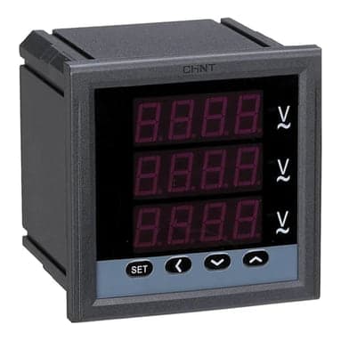 Voltímetro trifásico digital CHINT PZ666-2S 500V · 0-500V, 72x72mm, pantalla LED (PZ666-2S-500V)