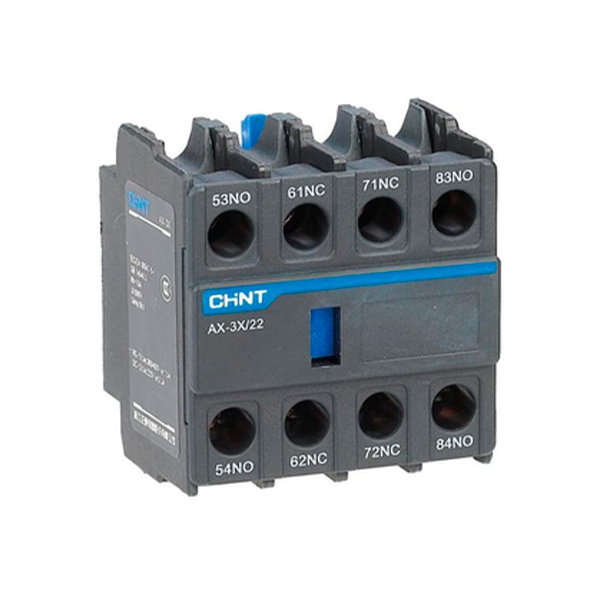 Contacto auxiliar frontal CHINT AX-3X/22 · 2NA+2NC negro