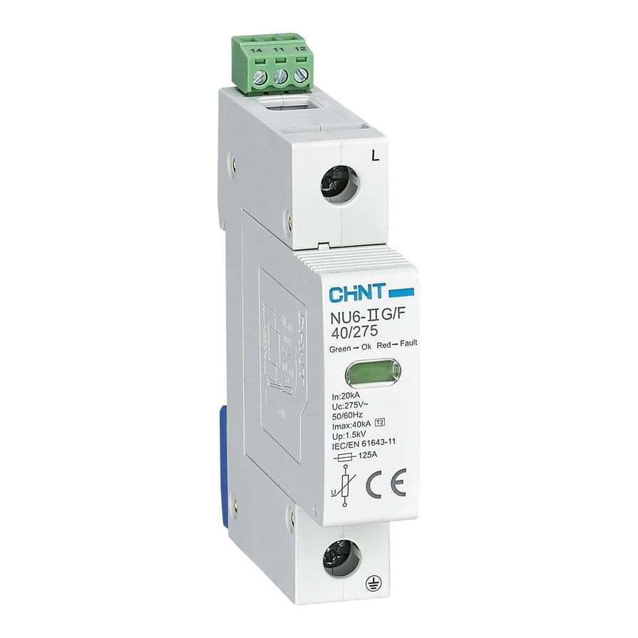 Supresor de sobretensión CHINT NU6-IIG · 1P 40kA 275V (NU6-IIG-1P-40KA-275V)