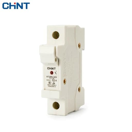 Portafusible CHINT RT28N-32X/1P - with led · 1P con LED para fusible 10x38mm hasta 32A, 690V AC (CHINT-PORTAFUSIBLE-32A-690V-1P)