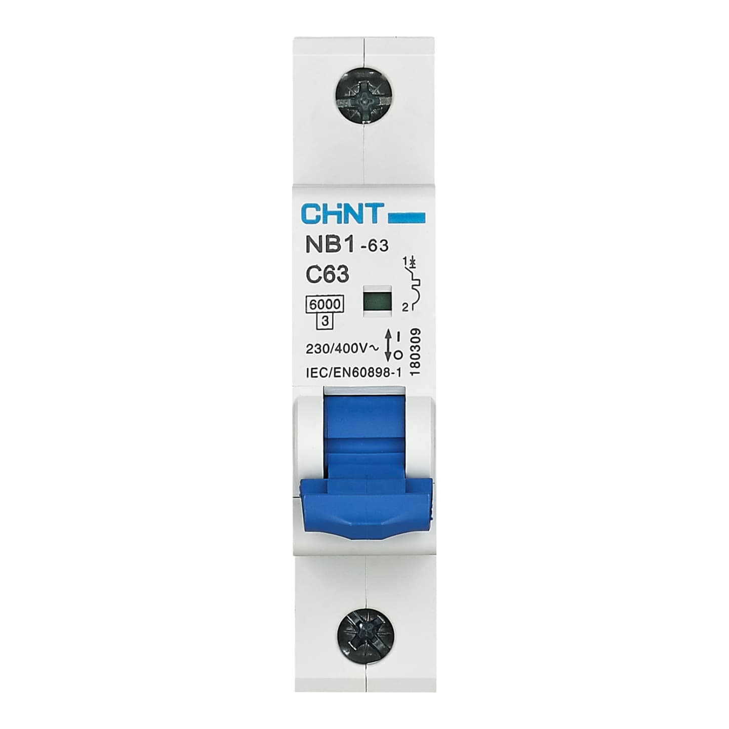 Imagen referencial de la serie: Interruptor termomagnético DC CHINT NB1-63 · 2P 2A 10kA 250VDC (NB1-63-2A)