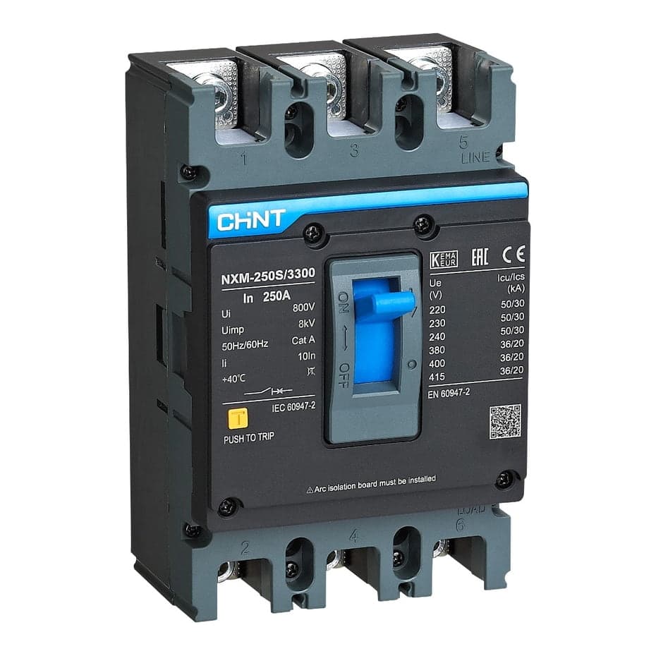 Imagen referencial de la serie: Interruptor de caja moldeada CHINT NXM-250S/3300 · 3P 200A negro (NXM-250S/3300-200A)