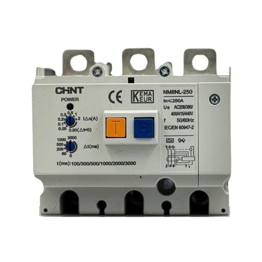 Módulo diferencial CHINT NM8NL-250 3P A RCD1 X · tipo A para NM8N frame 250, 3P (NM8NL-250-3P-A-RCD1-X)