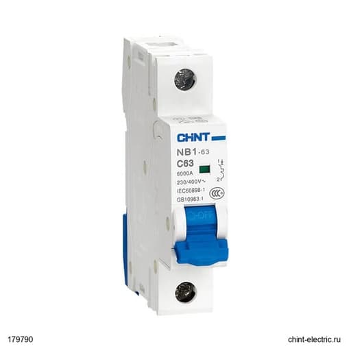 Interruptor termomagnético CHINT NB1-63H 1P C4 · 1P 4A 230VAC 10kA curva C (NB1-63H-1P-C4)