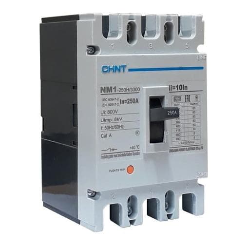 Interruptor de caja moldeada CHINT NM1-250H/3300 · 3P 250A 50kA 415V (NM1-250H/3300-250A)