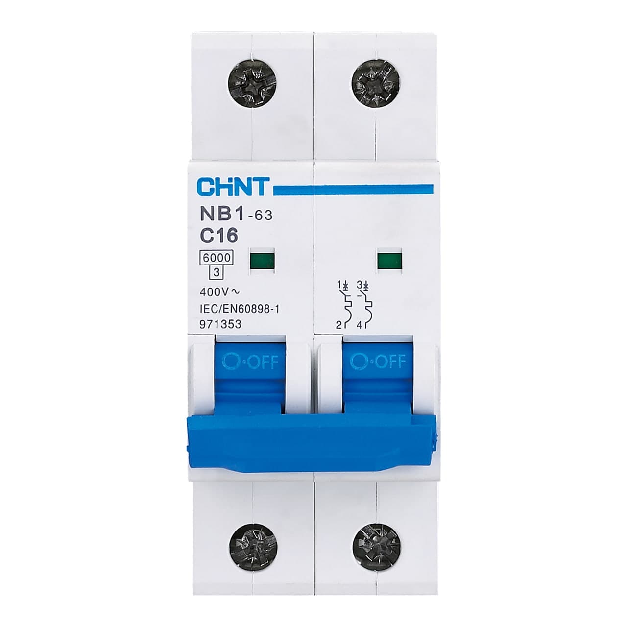 Interruptor termomagnético DC CHINT NB1-63 · 2P 40A 10kA 250VDC (NB1-63-40A)