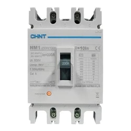 Interruptor de caja moldeada CHINT NM1-250H/3300 · 3P 200A 50kA 415V (NM1-250H/3300-200A)