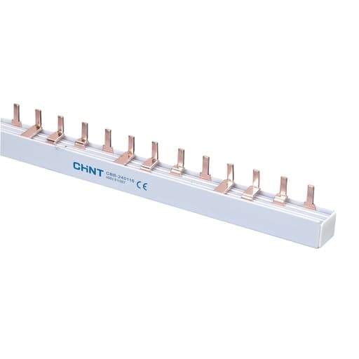 Imagen referencial de la serie: Peine tripolar CHINT BUSBAR 3P-63A · 54 polos 10mm² 63A 1m (BUSBAR-3P-63A)