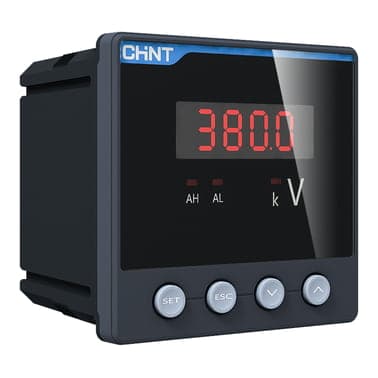 Voltímetro monofásico digital CHINT PZ666-2 500V · 0-450V, 72x72mm, pantalla LED (PZ666-2-500V)