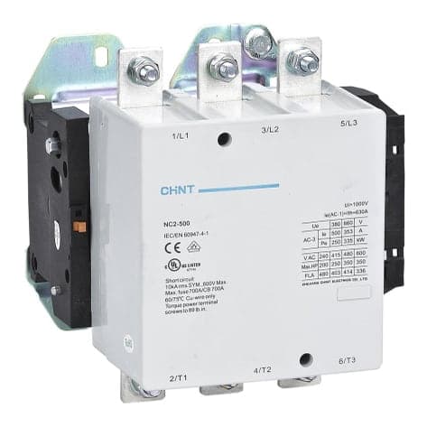 Contactor CHINT NC2-500A 220V 50/60HZ · 3P 500A AC3 bob 220VAC 250kW (NC2-500A-220V-50/60HZ)