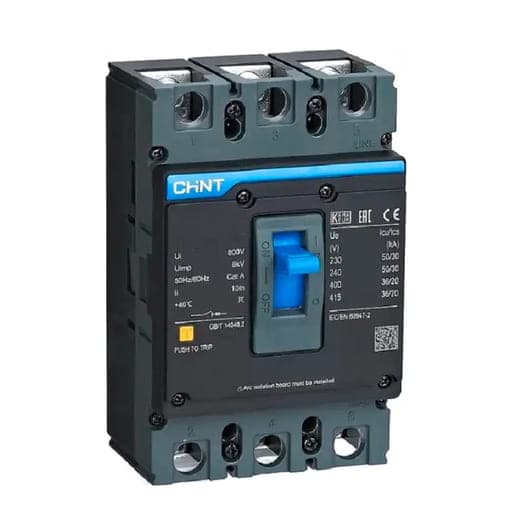 Interruptor de caja moldeada CHINT NXM-400H/3300 400A · 3 POLOS,TIPO fijo (NXM-400H/3300-400A)