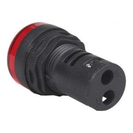 Piloto de señalización PVC CHINT ND16-22DS/4 380VAC RED · roja, Ø 22mm, voltaje 380VAC.. 592479-592723 (ND16-22DS/4-380VAC-RED)