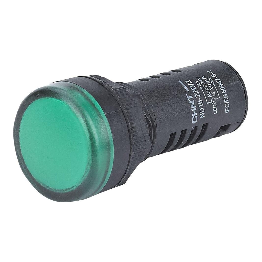 Piloto LED CHINT ND16-22DS/2 · 24VAC ø22mm verde (ND16-22DS/2-VERDE)