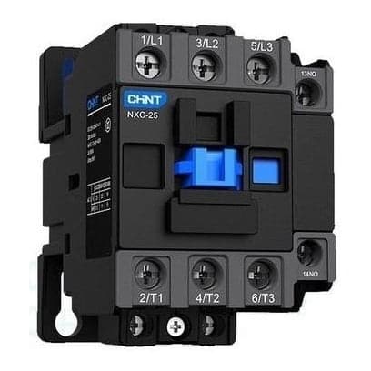 Contactor CHINT NXC-25 · 25A 220VAC 1NA+1NC negro