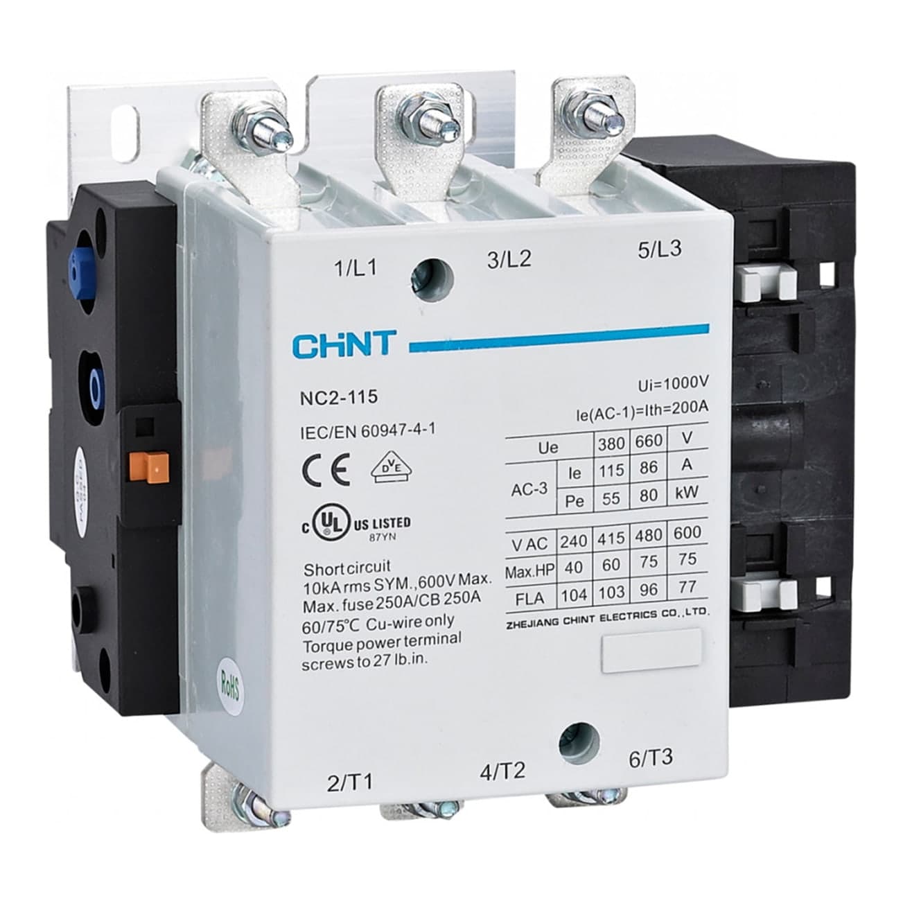Contactor CHINT NC2-115A · 115A 220V