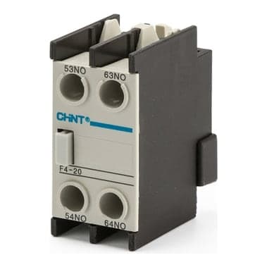 Contacto auxiliar frontal CHINT F4-20 · 2NA para contactor Nc1