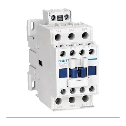 Contactor CHINT NC8-3222 220V 50/60Hz · 3P 32A AC3 bob 220VAC 2NA + 2NC 15kW (NC8-3222-220V-50/60HZ)