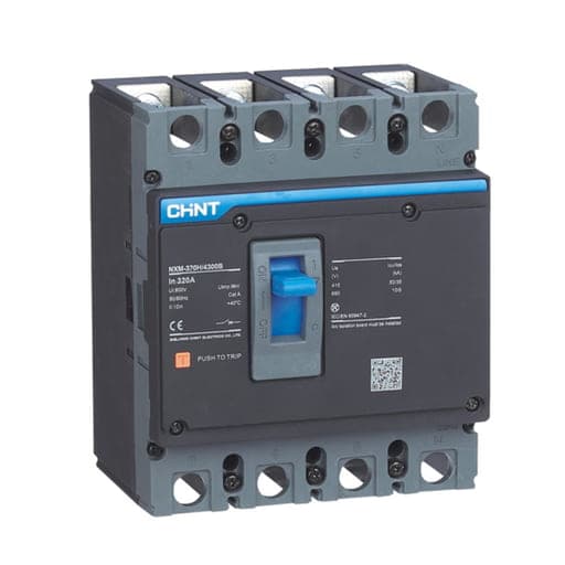 Interruptor de caja moldeada CHINT NXM-125H/4300B 100A · 4 polos, tipo fijo 50kA (NXM-125H/4300B-100A)