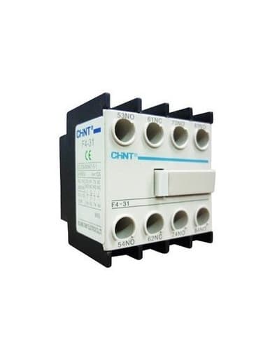 Contacto auxiliar frontal CHINT F4-31 · 3NA+1NC para contactor Nc1