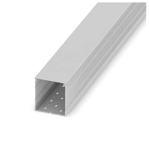 Imagen referencial de la serie: Canaleta ranurada CHS PXC-100100 · 100Hx100Ax2000L MM color gris