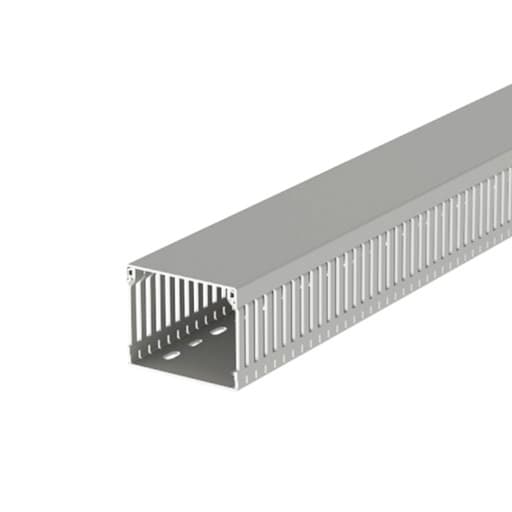 Imagen referencial de la serie: Canaleta ranurada CHS PXC-6080 · 60Hx80Ax2000L MM color gris