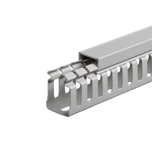 Imagen referencial de la serie: Canaleta ranurada CHS PXC-2525 · 25Hx25Ax2000L MM color gris