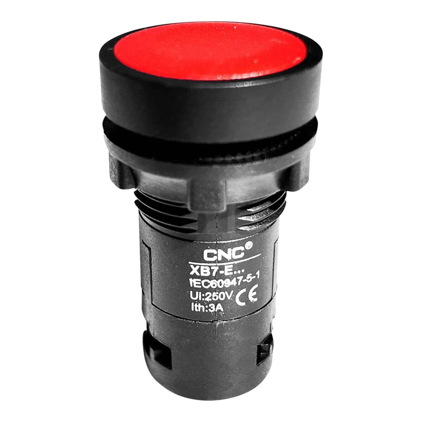 Imagen referencial de la serie: Pulsador con retención CNC XB7-EH142 · 1NC rojo