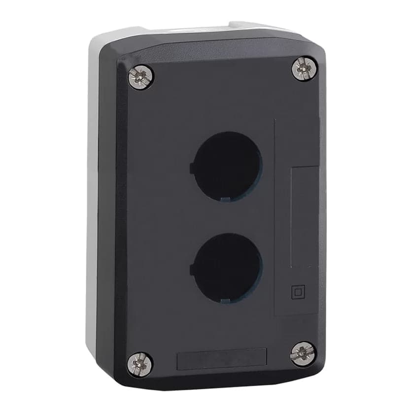 Caja para pulsadores CNC LAY4-D02 · 2 huecos gris