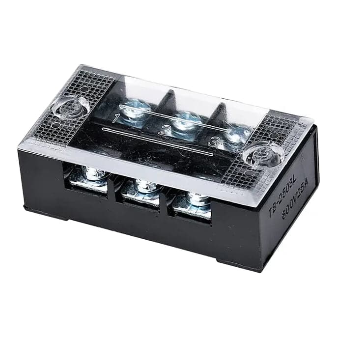 Bornera de baquelita CNC TB-2503 · 25A 3 polos