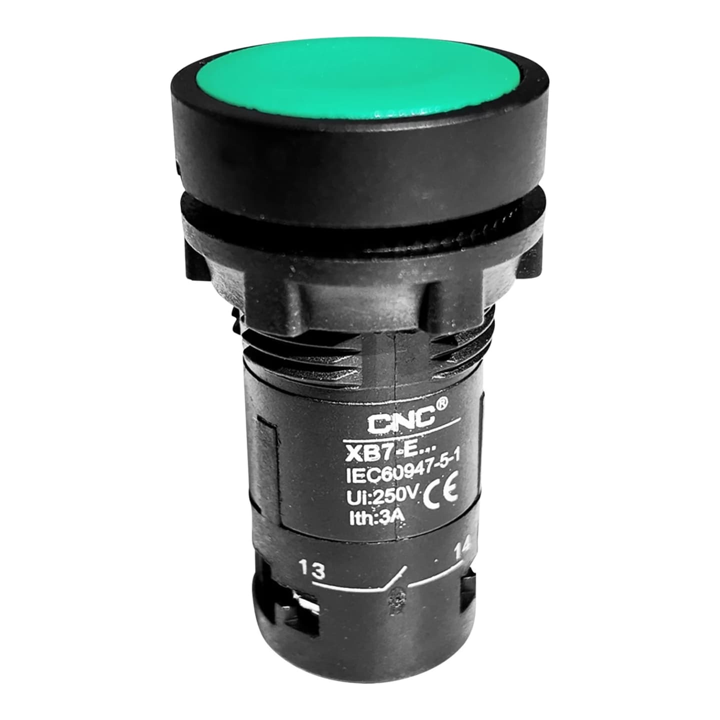 Imagen referencial de la serie: Pulsador CNC XB7-EA31 · 1NA verde