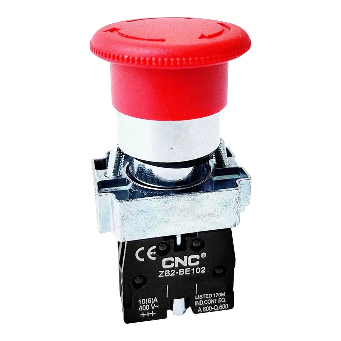 Pulsador de emergencia CNC LAY5-BS541 · 1NA base metálica