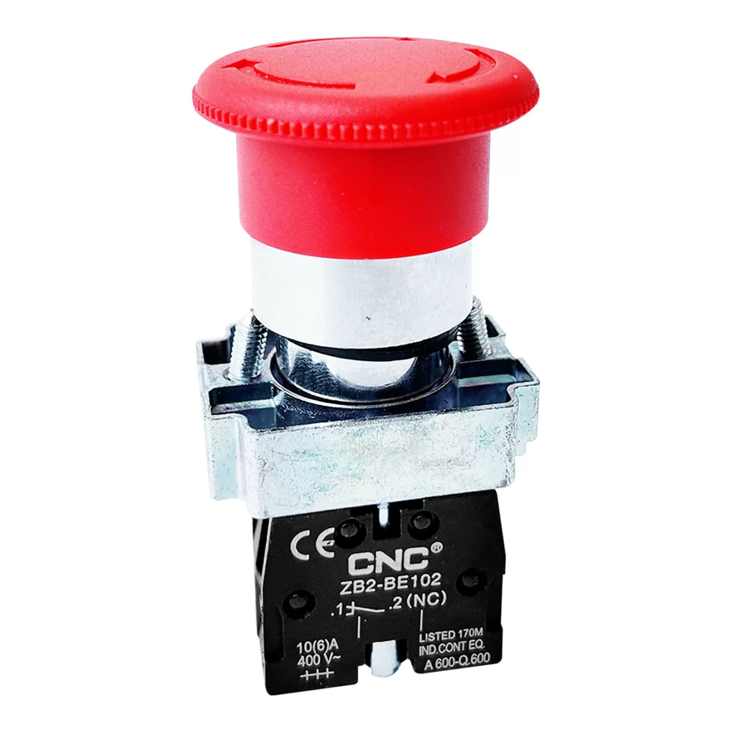 Pulsador de emergencia CNC LAY5-BS542 · 1NC base metálica