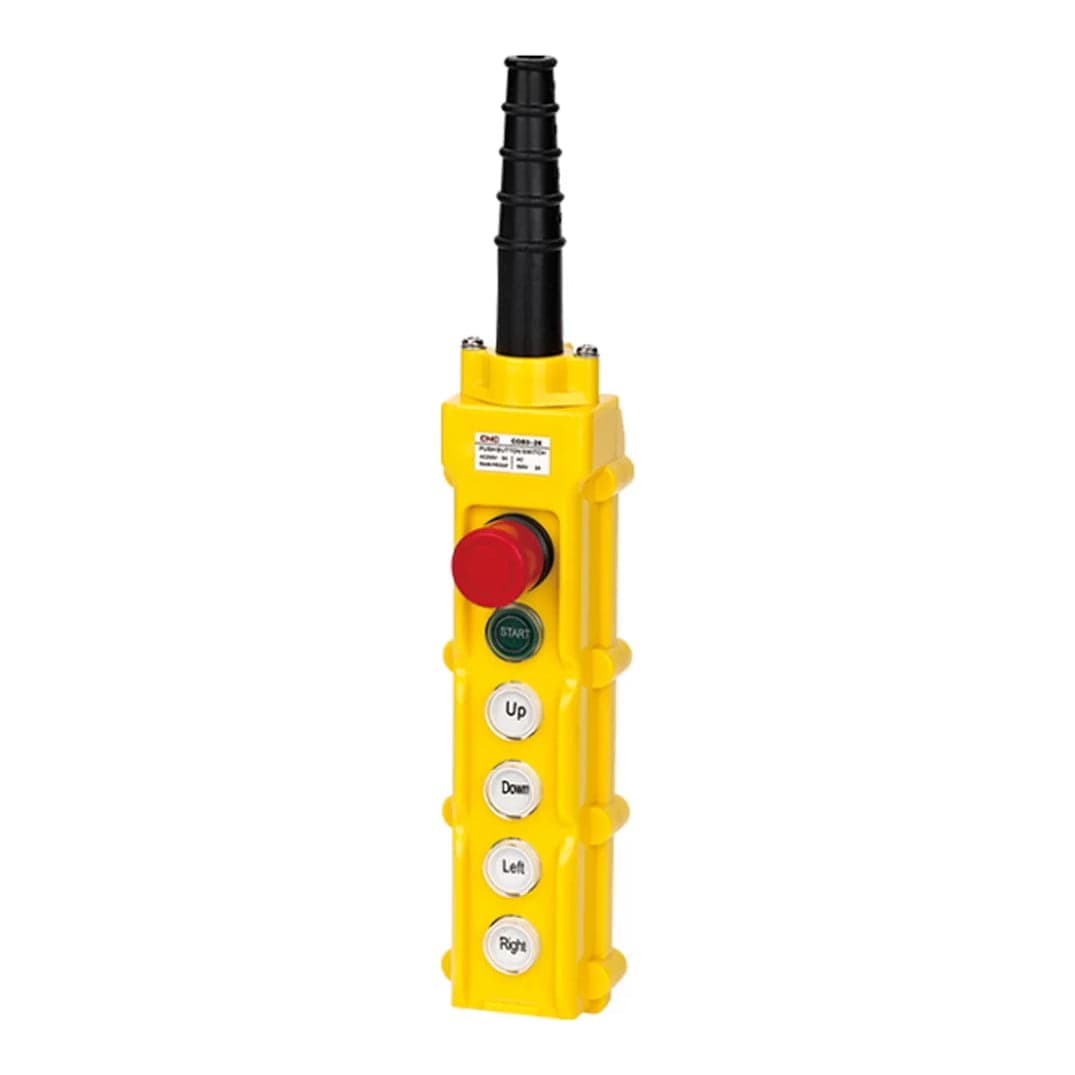 Botonera para tecle CNC NP3-2K · 4 pulsadores + parada de emergencia