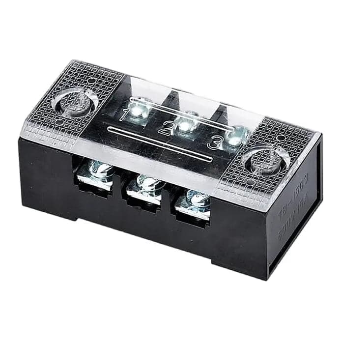 Imagen referencial de la serie: Bornera de baquelita CNC TB-1503 · 15A 3 polos