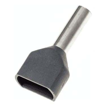 Terminal sobremoldeado doble CNHOWDER TE4012 · 12 AWG (4mm²) gris (bolsa x100)
